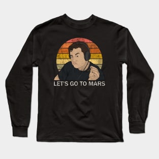 Elon Musk Smoking Let's Go to Mars Long Sleeve T-Shirt